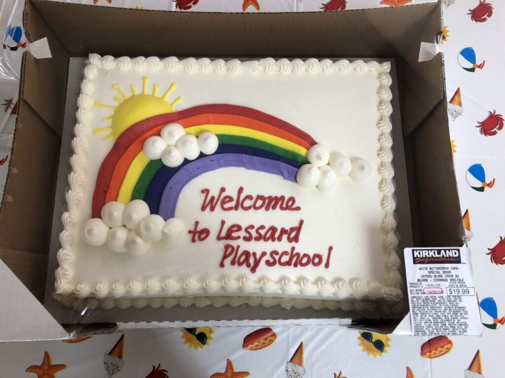 welcome to Lessard playschool cake preschool program west Edmonton