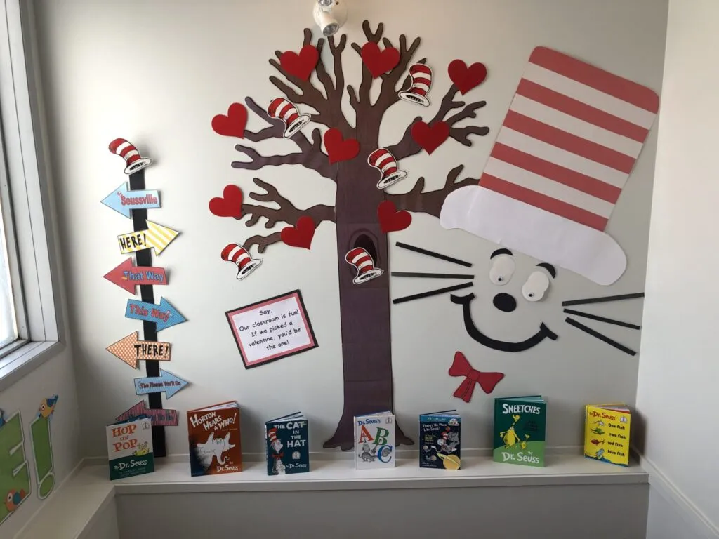 Dr. Suess decor theme at Lessard Playschool