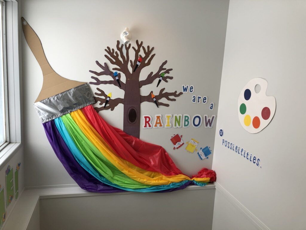 decor displaying we are a rainbow of possibilities